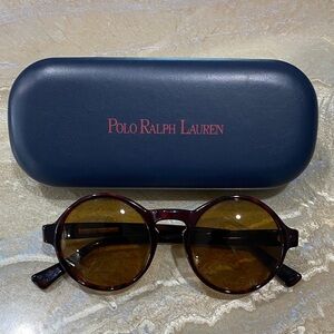 Polo by Ralph Lauren Tortoise Sunglasses with Navy Case